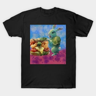 watercolor cabbage rabbit with wasp sandwich T-Shirt